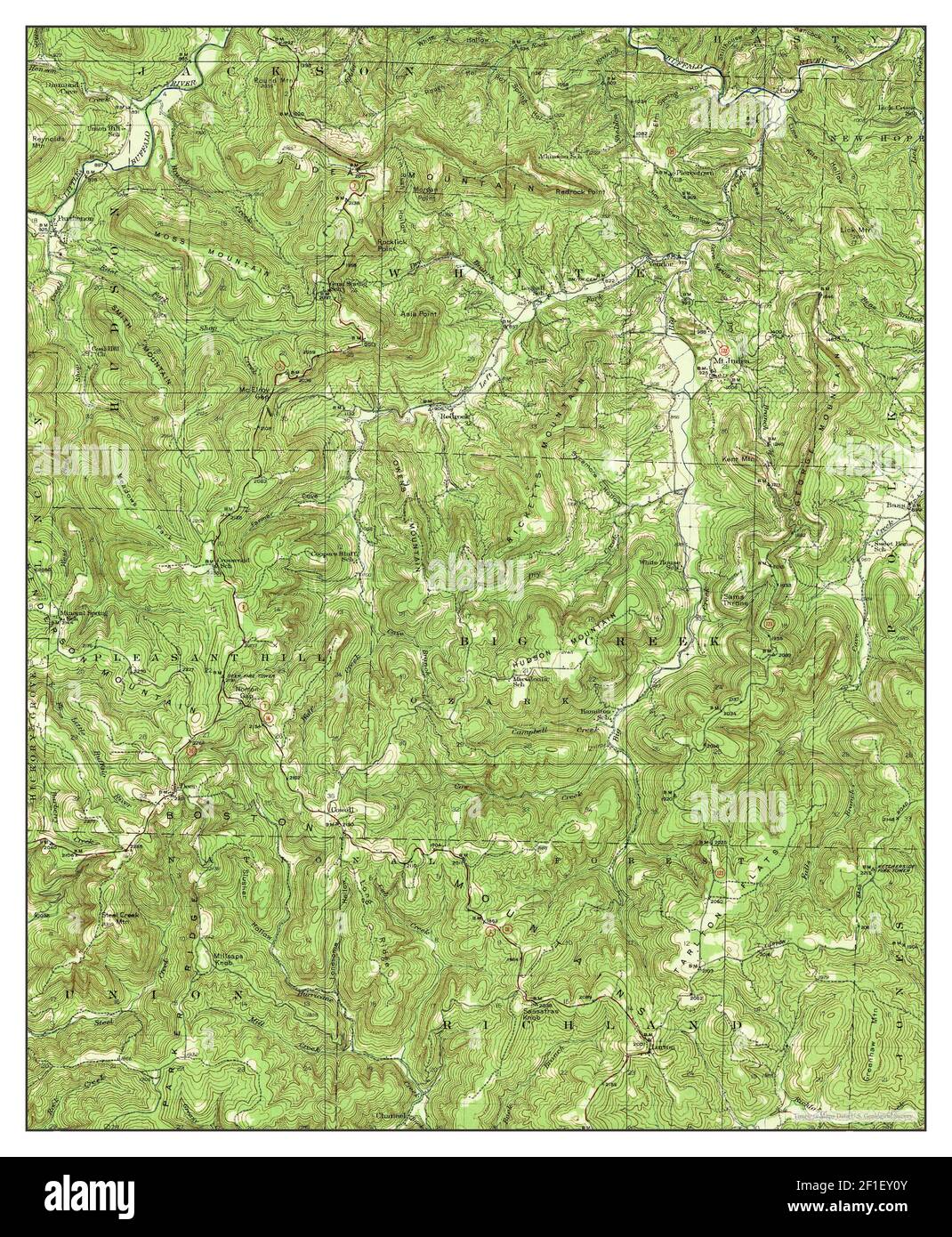 Mt Judea, Arkansas, map 1940, 1:62500, United States of America by Timeless Maps, data U.S. Geological Survey Stock Photo