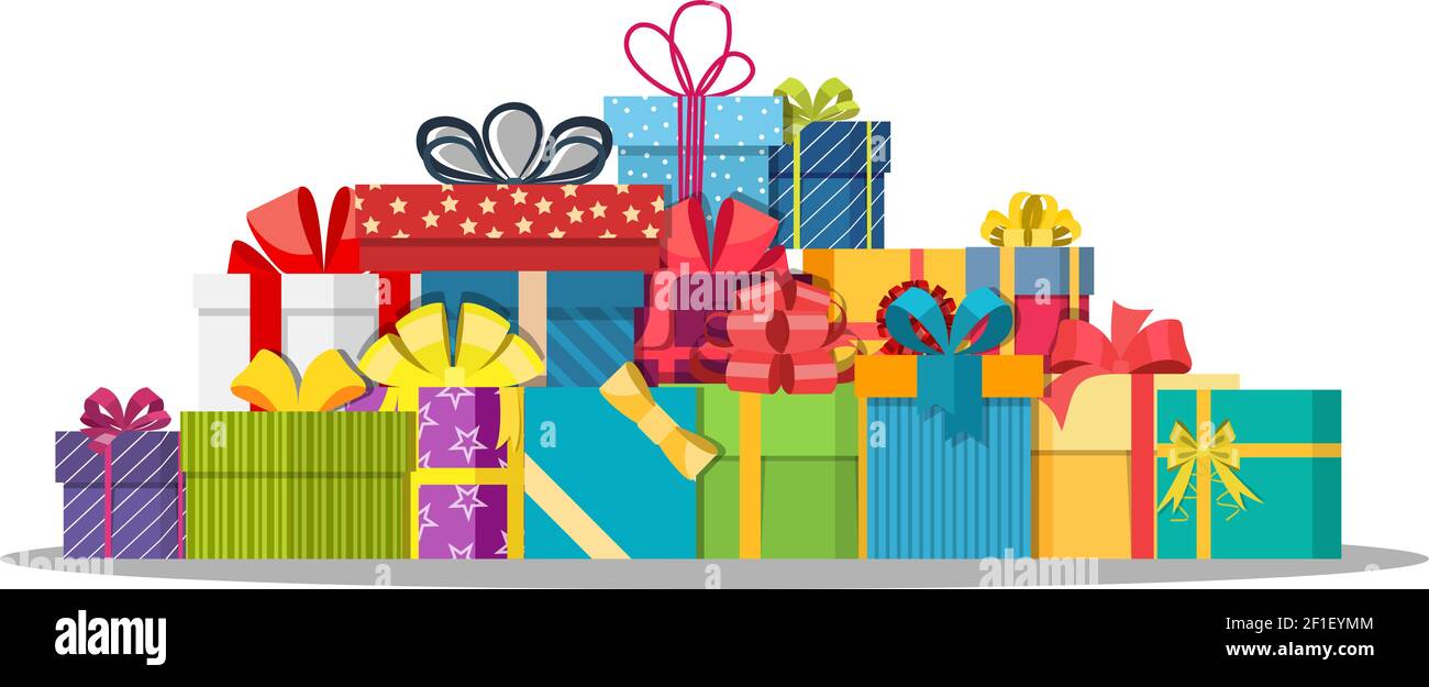 Cardboard boxes color pile Stock Vector Images - Alamy