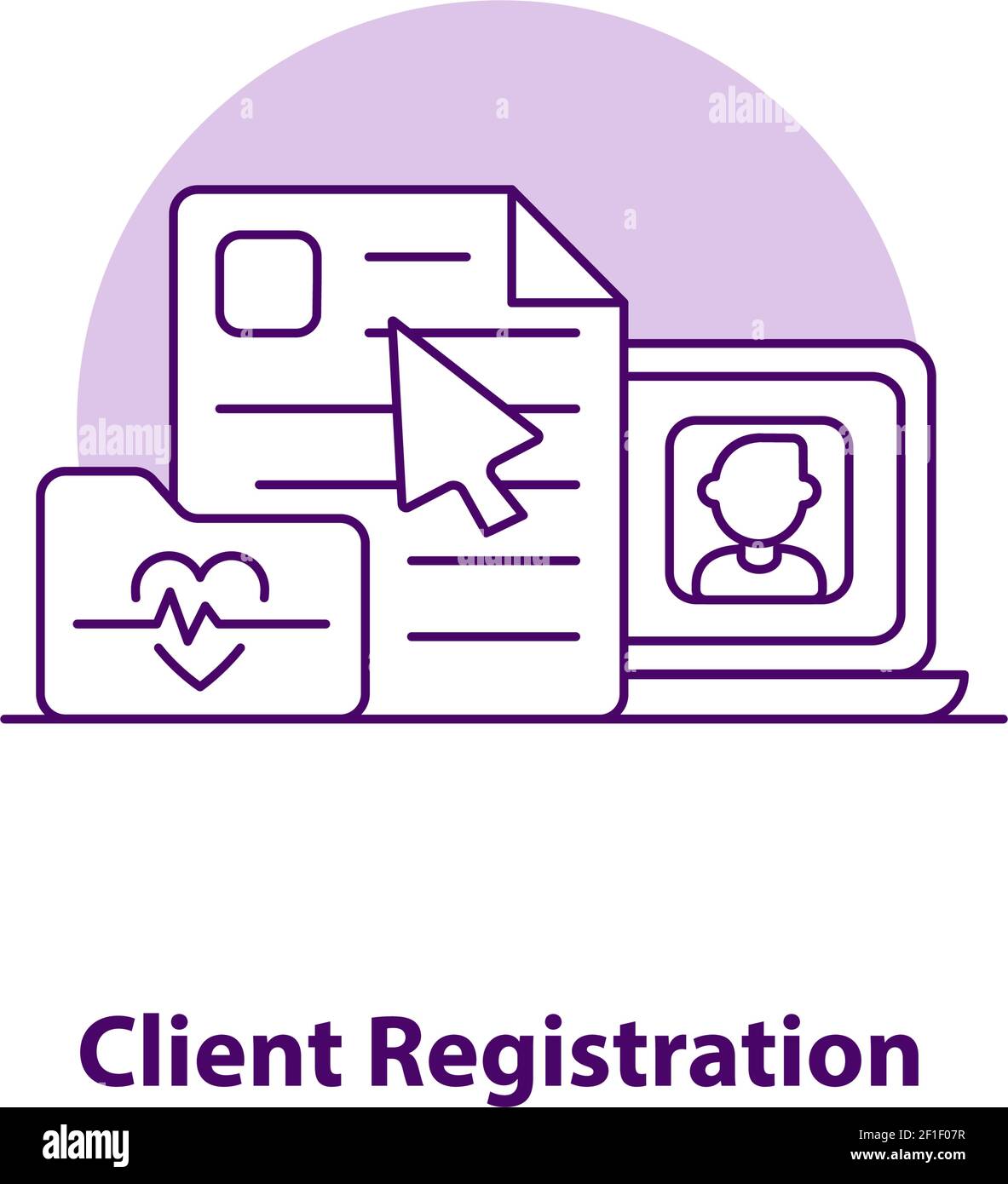 Client registration creative UI concept icon Stock Vector Image & Art ...