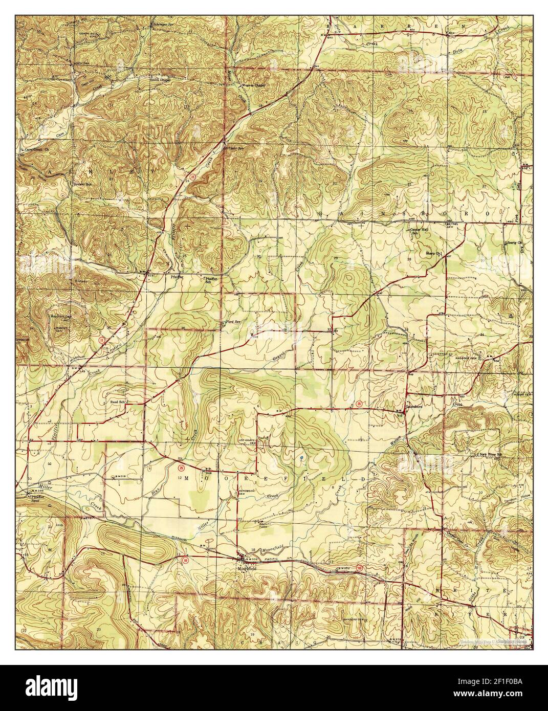 Sulphur Rock, Arkansas, map 1943, 131680, United States of America by