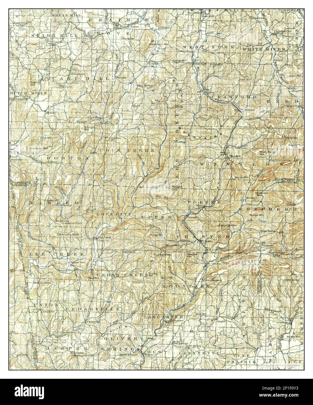 Winslow, Arkansas, map 1898, 1125000, United States of America by