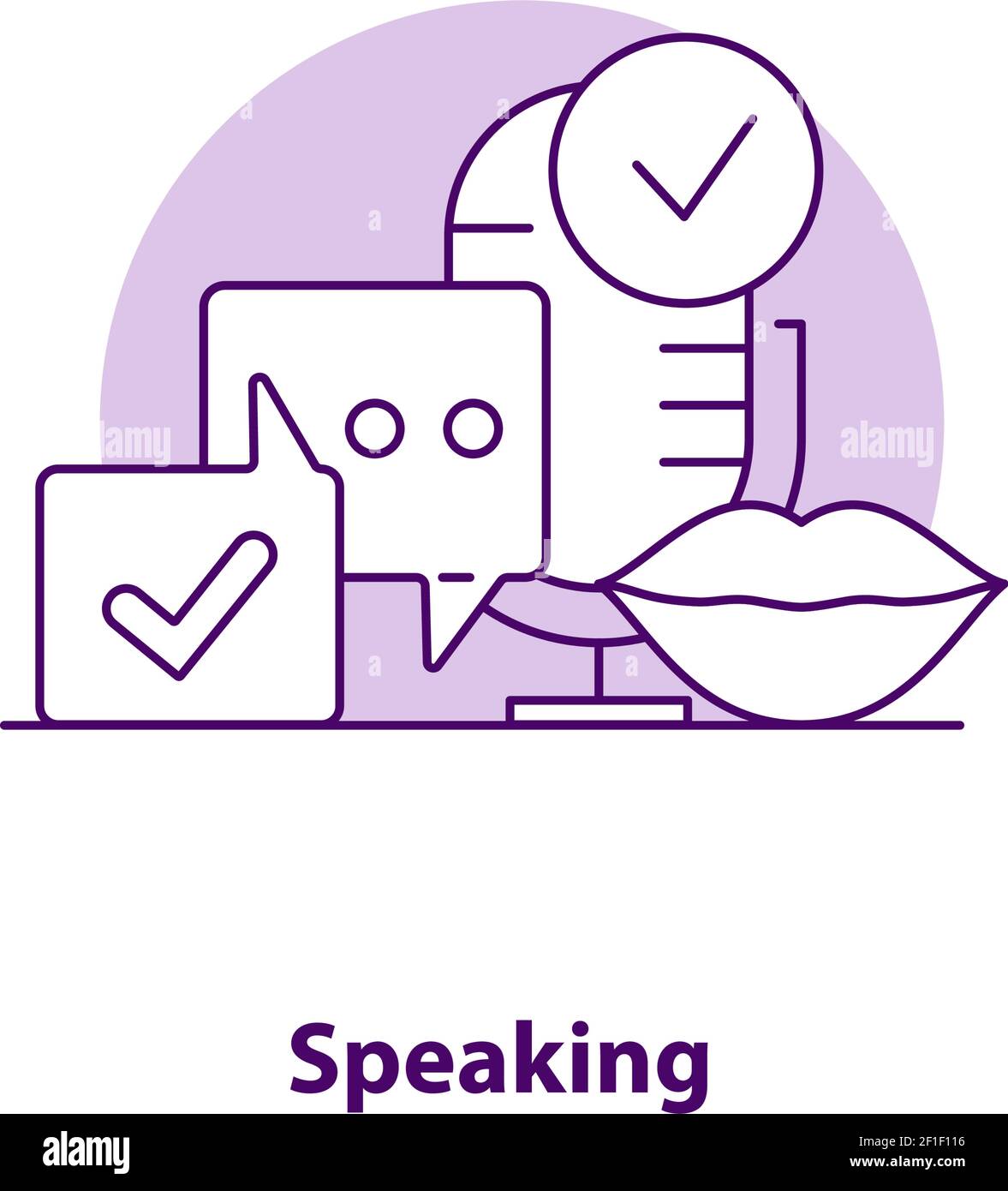 Speaking creative UI concept icon Stock Vector