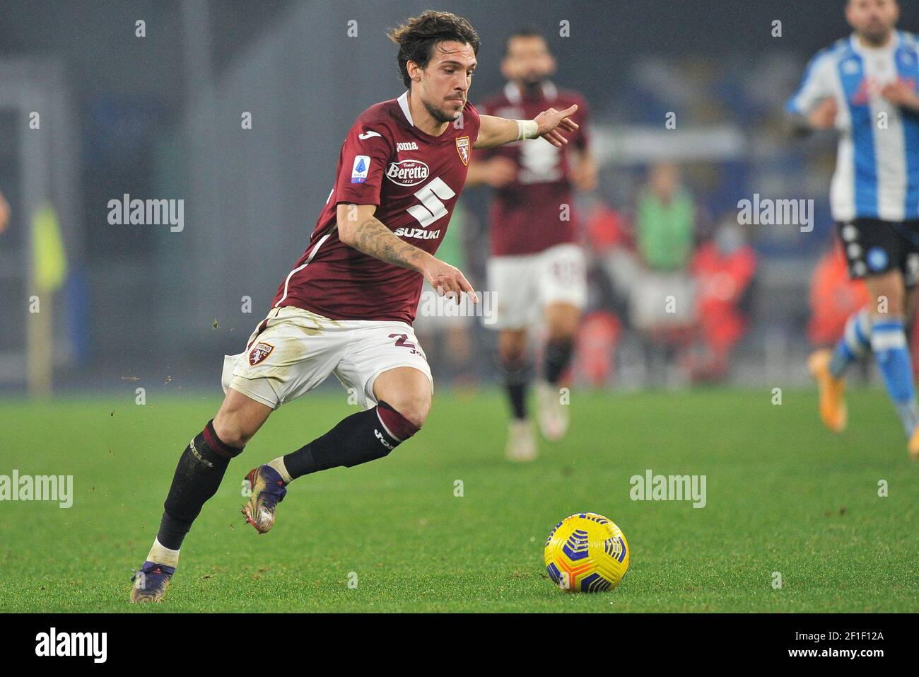 Simone Verdi player of Torino, during the match of the Italian Serie A  football championship between Napoli vs Torino 1-1, match played at the  Diego A Stock Photo - Alamy