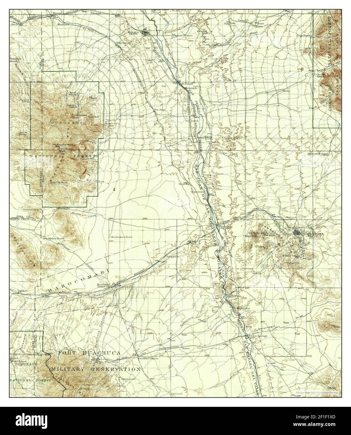 Benson, Arizona, map 1915, 1125000, United States of America by
