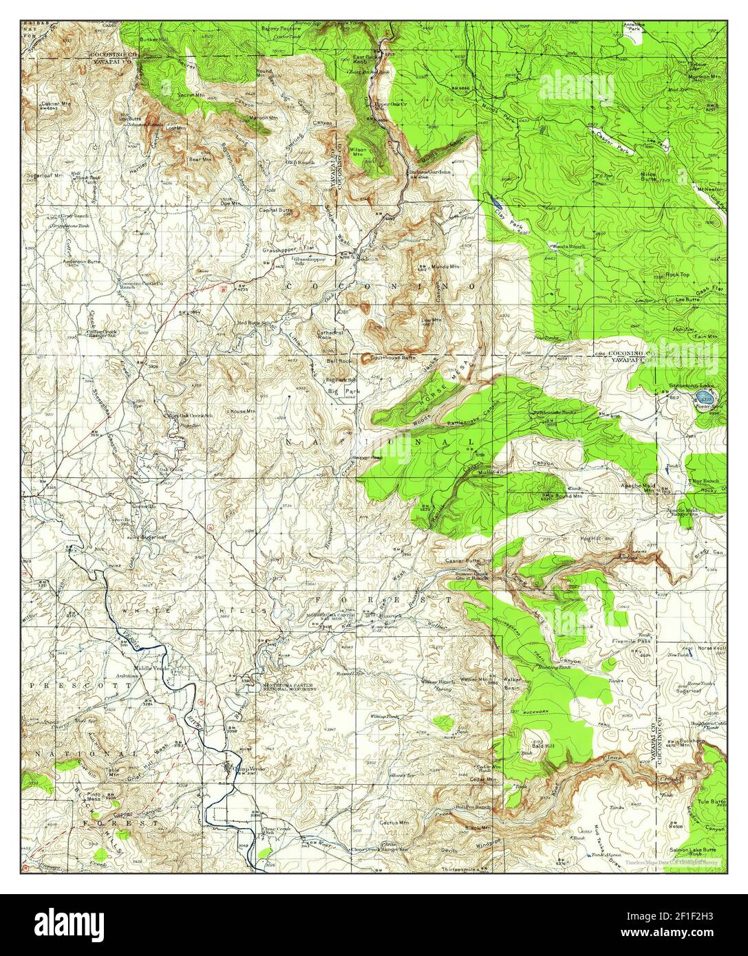 Camp Verde, Arizona, map 1932, 1125000, United States of America by