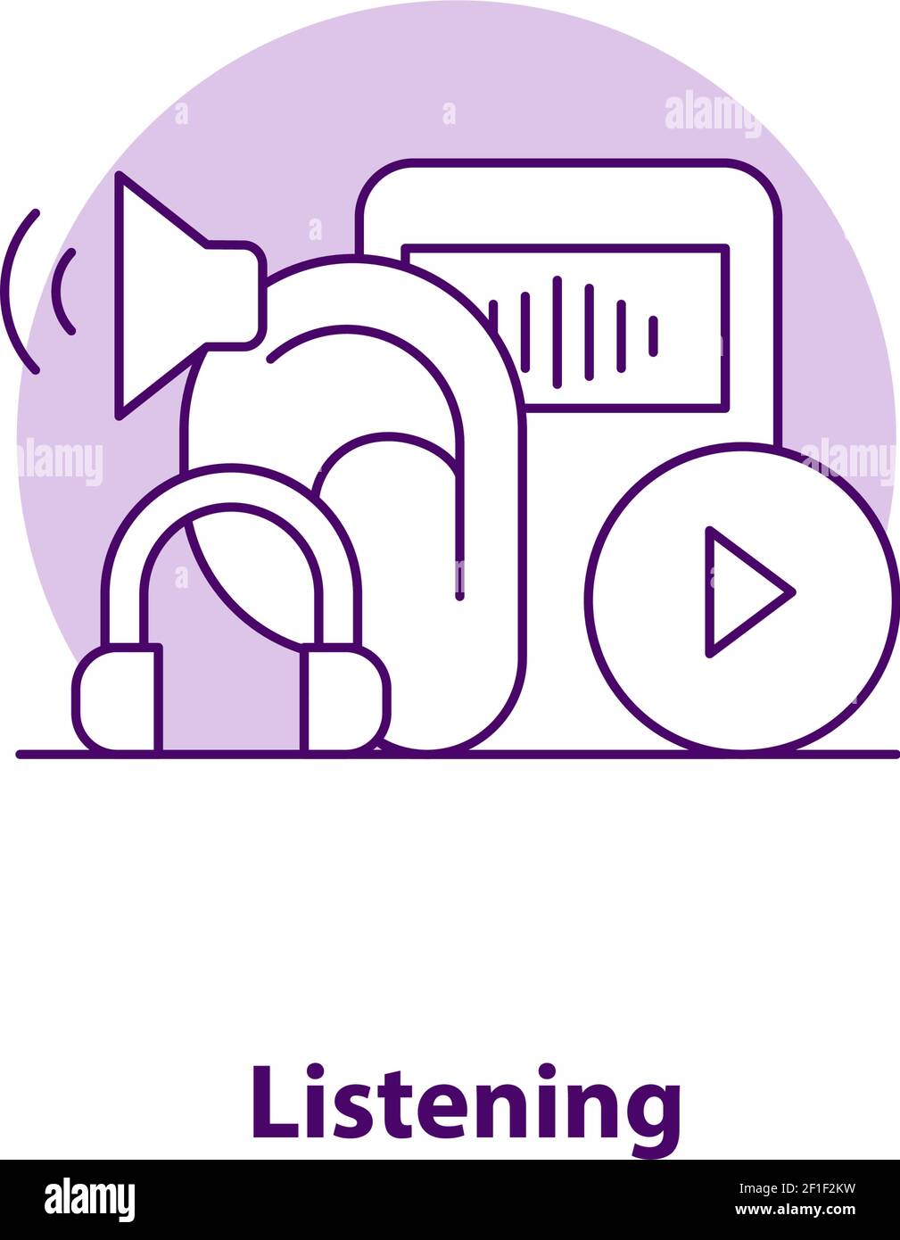 Listening creative UI concept icon Stock Vector Image & Art - Alamy