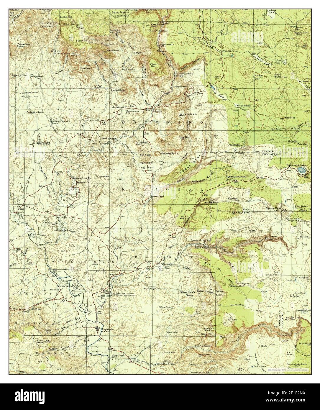 Map of camp verde Cut Out Stock Images & Pictures Alamy