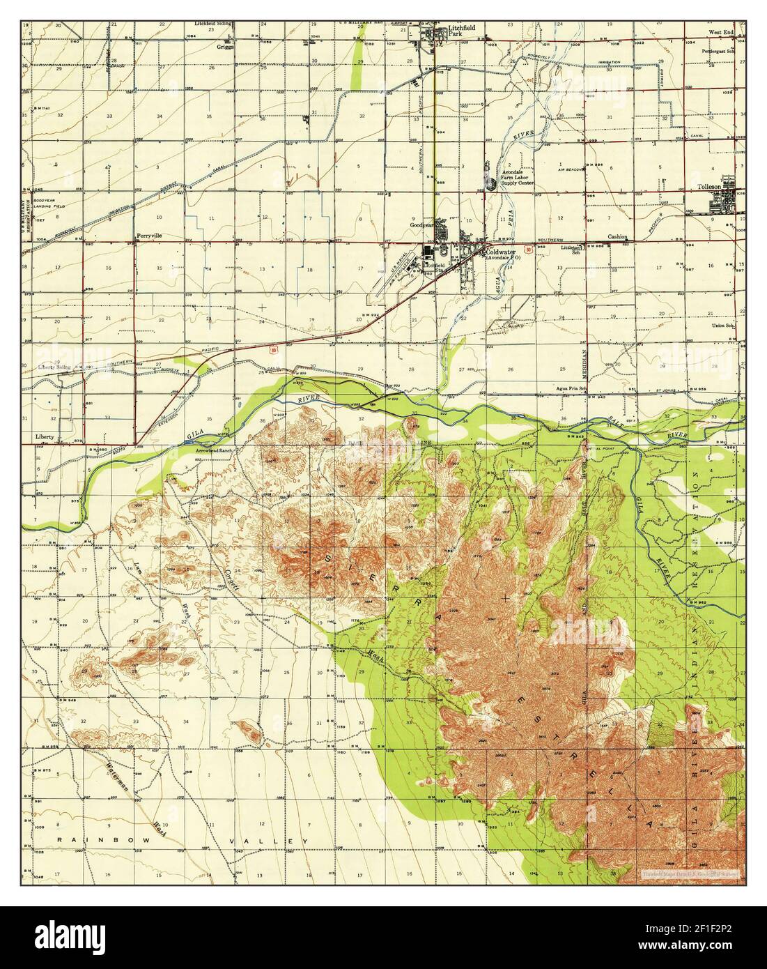Cashion, Arizona, map 1948, 162500, United States of America by Timeless Maps, data U.S