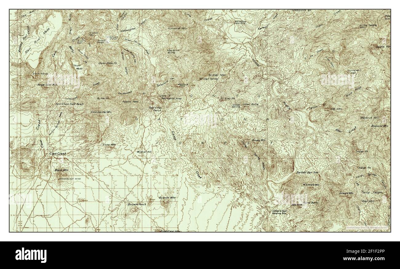 Cave Creek, Arizona, map 1930, 196000, United States of America by Timeless Maps, data U.S
