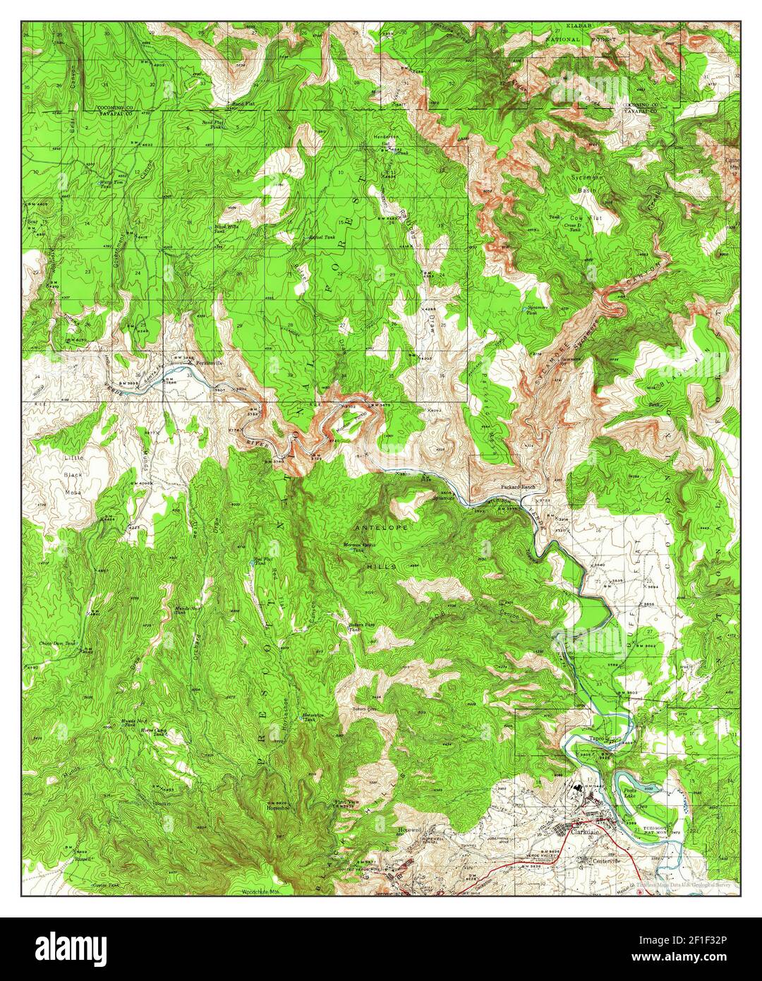 Map of clarkdale hi-res stock photography and images - Alamy