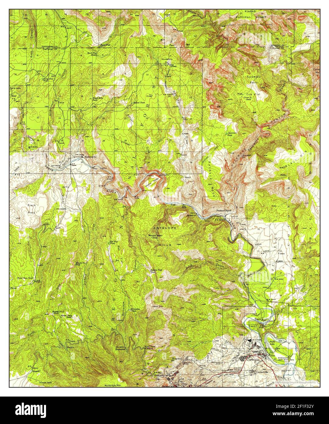 Clarkdale, Arizona, map 1944, 162500, United States of America by Timeless Maps, data U.S