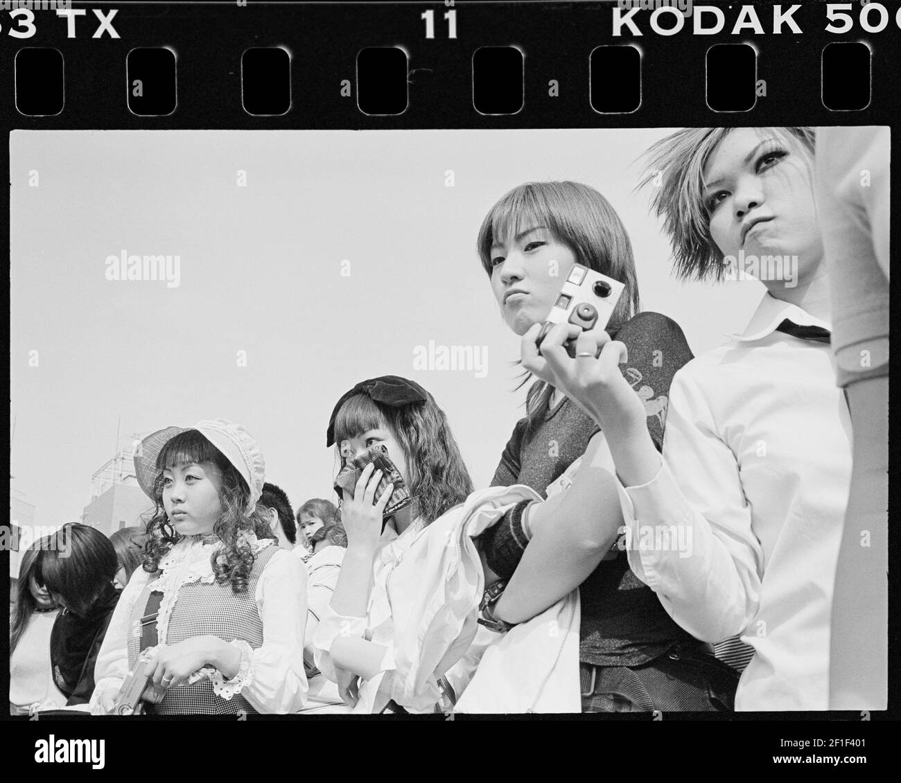 Group of girls that gathers in Yoyogi park,Tokyo, Japan, Stock Photo