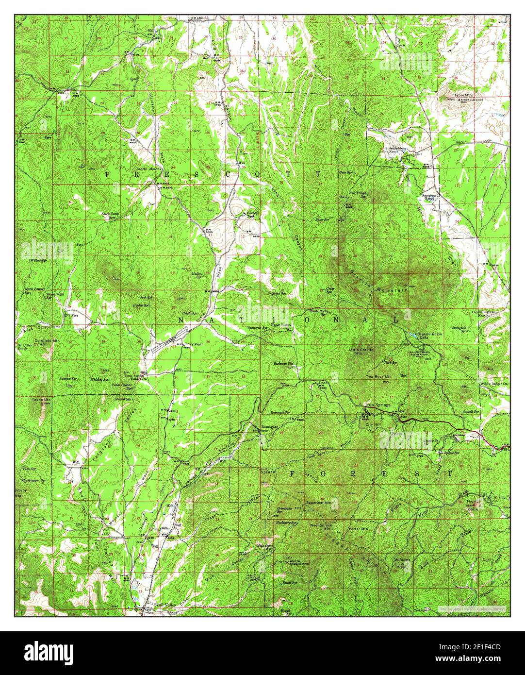 Iron Springs, Arizona, map 1947, 162500, United States of America by