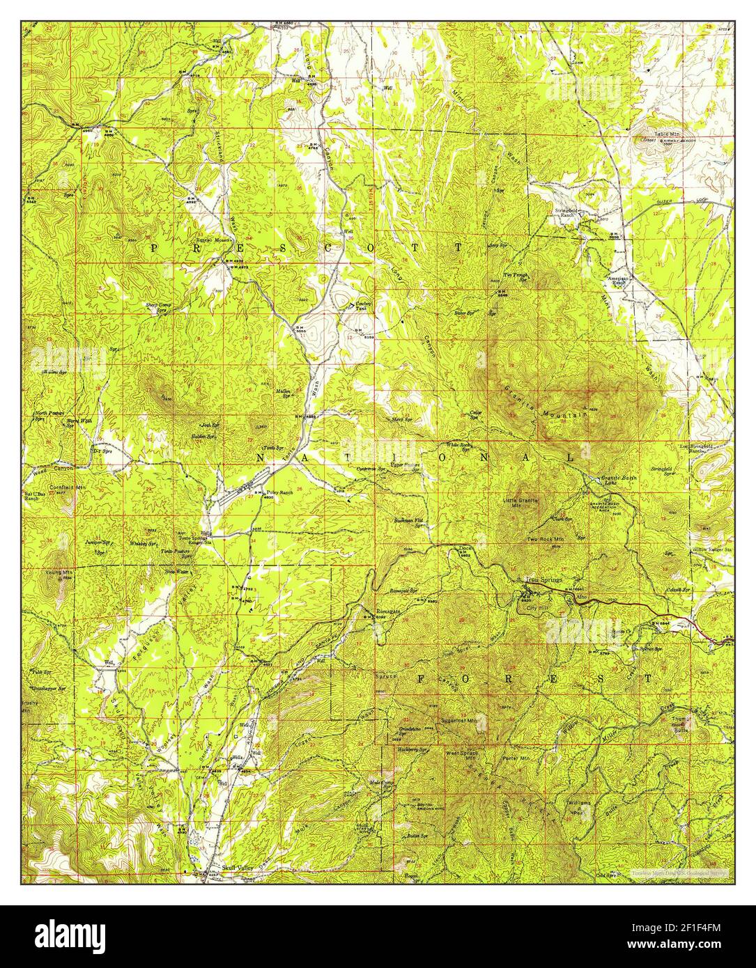 Iron Springs, Arizona, map 1947, 162500, United States of America by