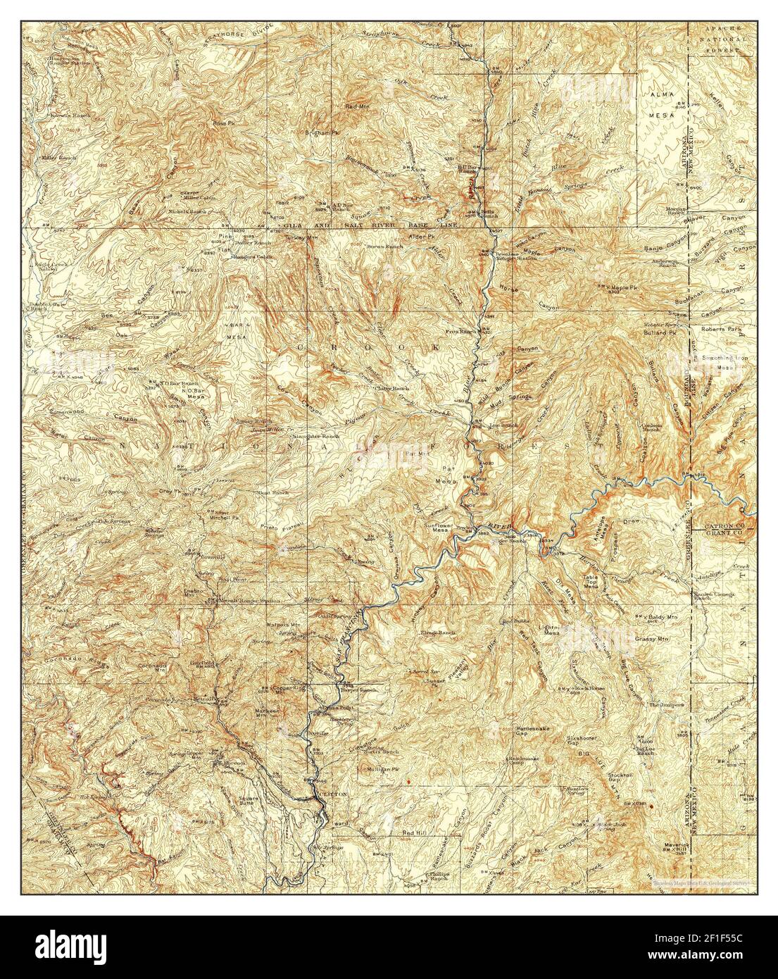 Morenci, Arizona, map 1915, 1125000, United States of America by