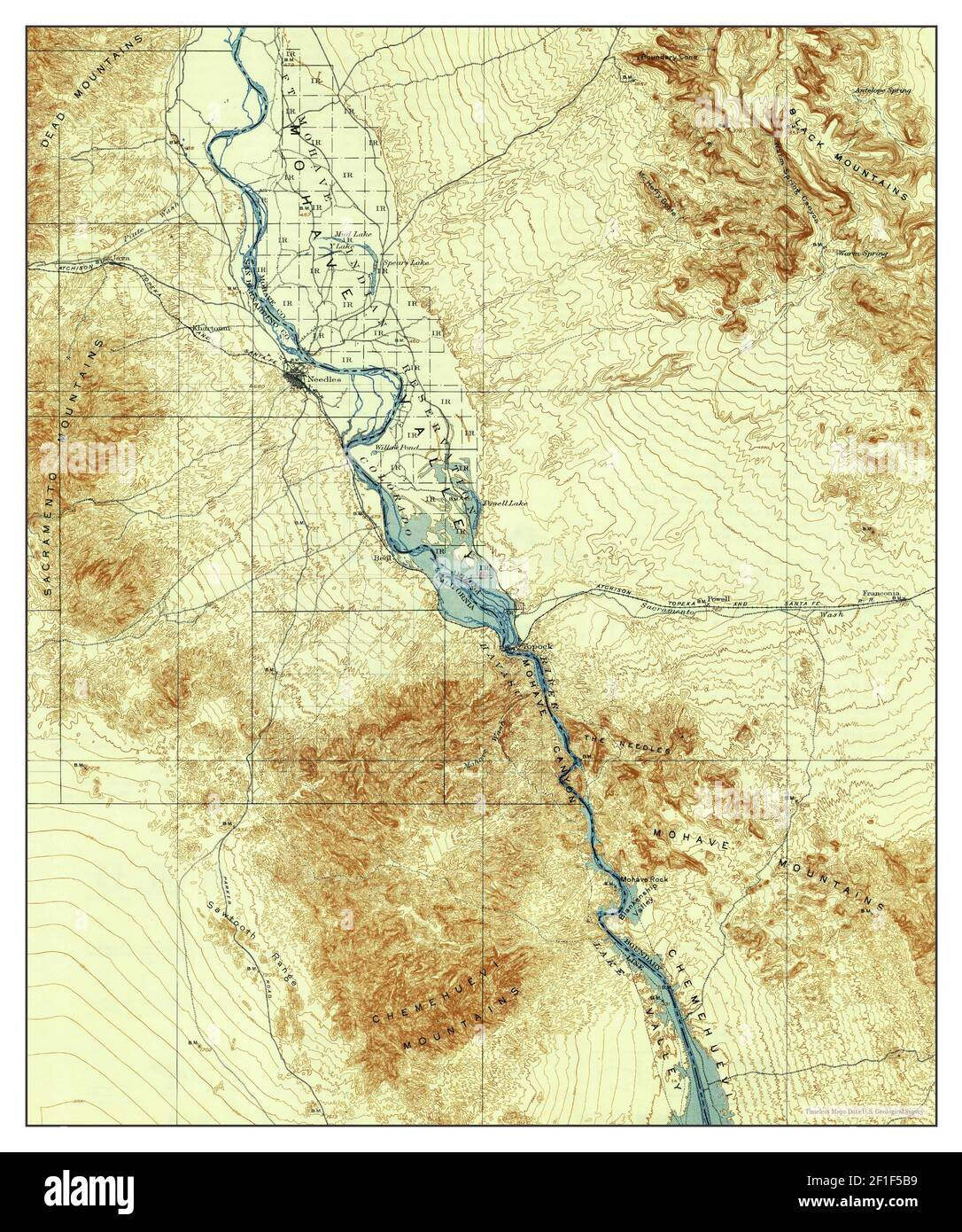 Needles, Arizona, map 1904, 1125000, United States of America by Timeless Maps, data U.S