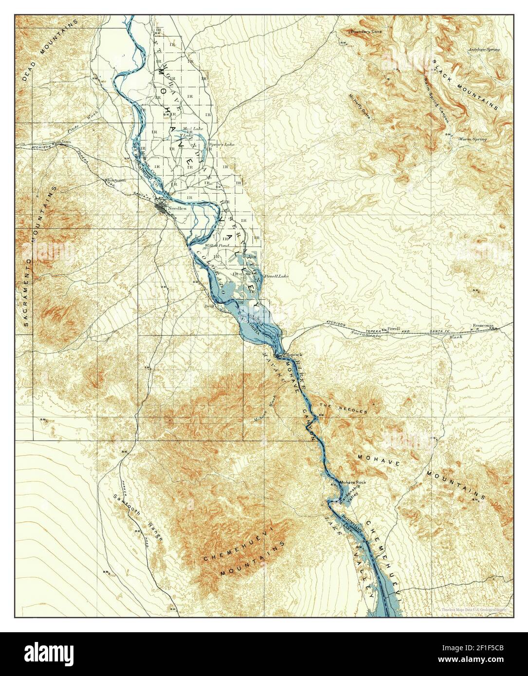 Needles, Arizona, map 1903, 1125000, United States of America by Timeless Maps, data U.S