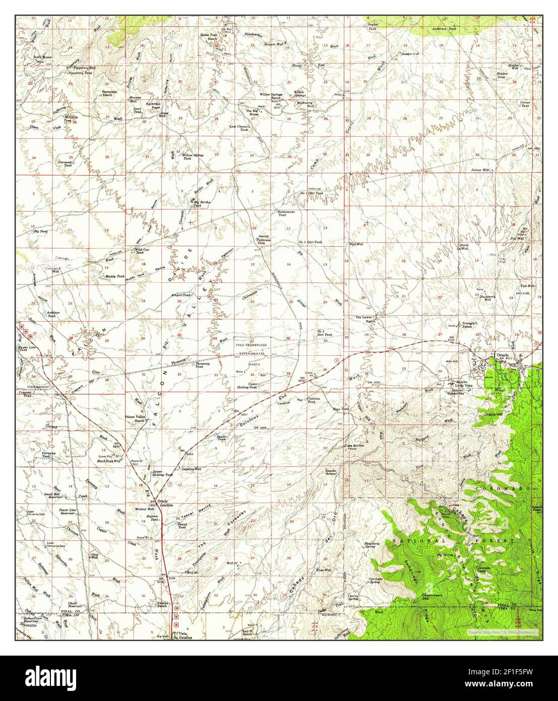 Oracle, Arizona, map 1959, 1:62500, United States of America by 