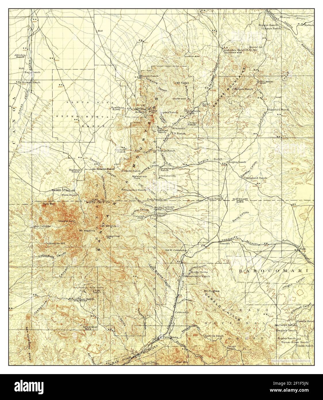 Patagonia, Arizona, map 1905, 1125000, United States of America by