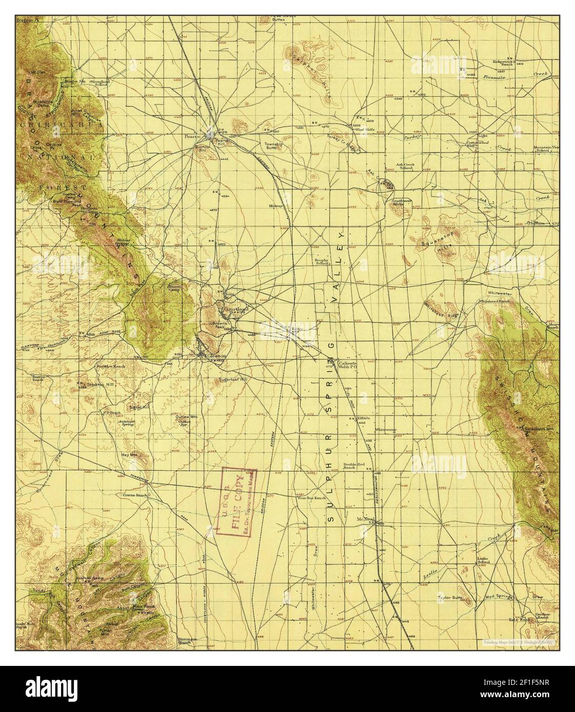 Pearce, Arizona, map 1916, 1125000, United States of America by