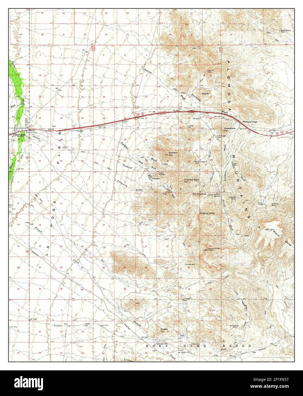 Quartzsite Arizona Map 1962 162500 United States Of America By Timeless Maps Data Us Geological Survey 2F1F657 