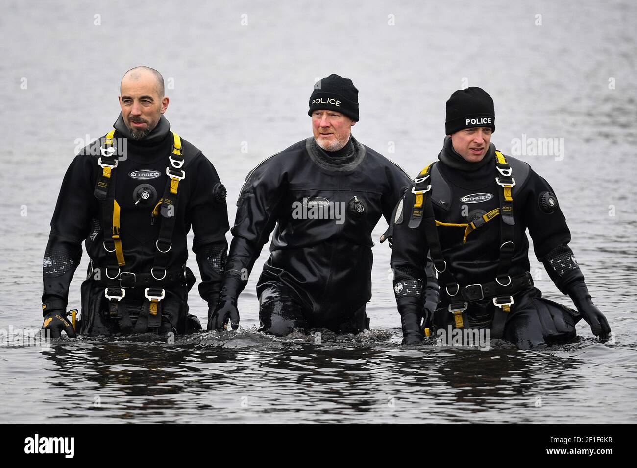 Police search Long Pond on Clapham Common for missing woman Sarah Everard, 33, who left a friend's house in Clapham, south London, on Wednesday evening at around 9pm and began walking home to Brixton. Picture date: Monday March 8, 2021. Stock Photo