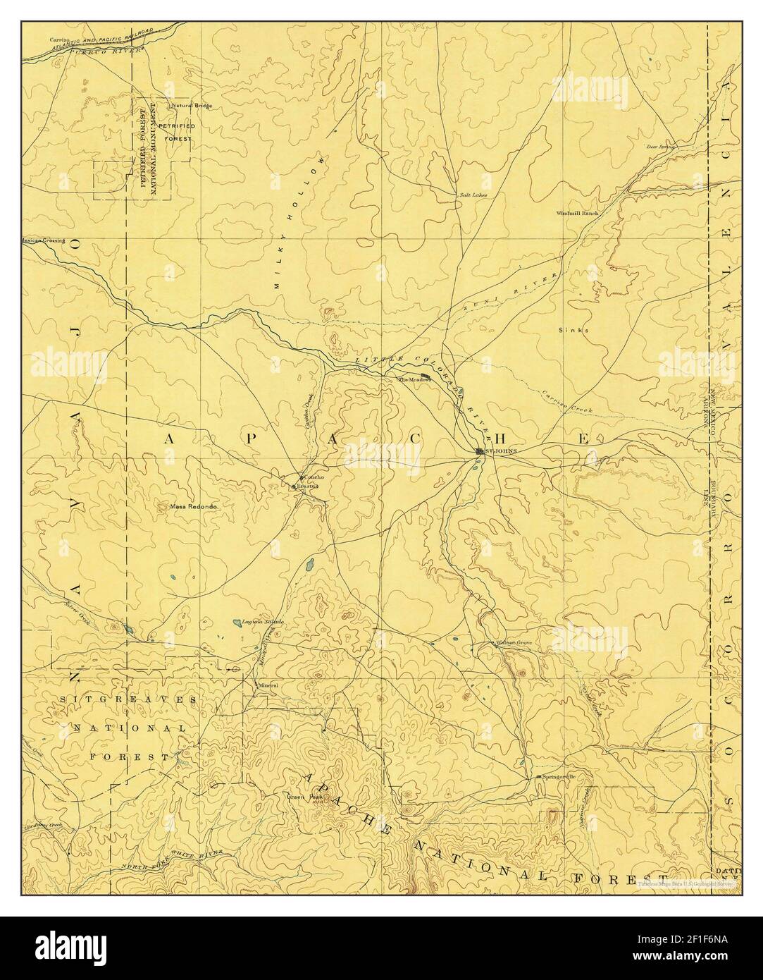 St Johns Az Map St Johns, Arizona, Map 1892, 1:250000, United States Of America By Timeless  Maps, Data U.s. Geological Survey Stock Photo - Alamy
