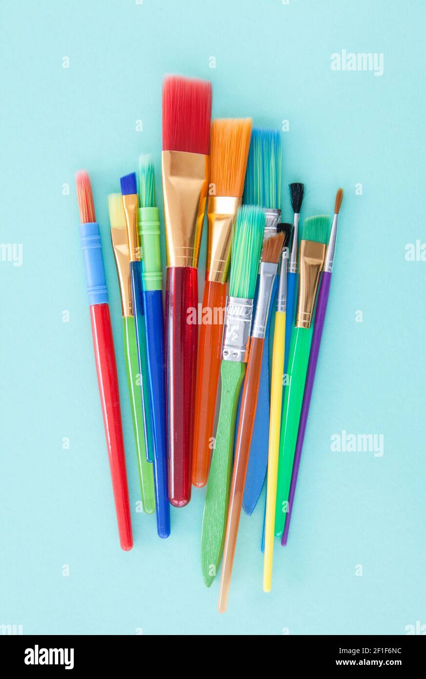 Colorful brushes for painting Stock Photo - Alamy