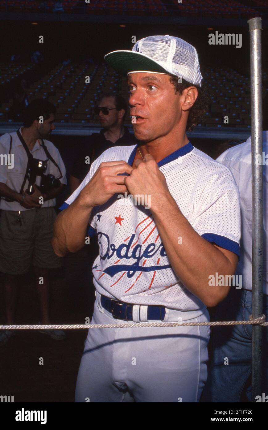Joe Piscopo during Hollywood All Stars Baseball Game - August 26, 1983 at Dodger Stadium in Los Angeles, California  Credit: Ralph Dominguez/MediaPunch Stock Photo