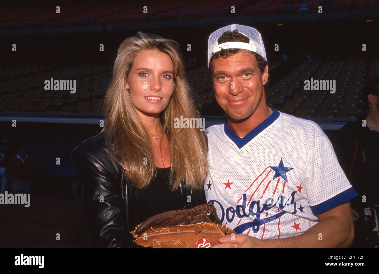 Joe Piscopo and Kimberly Driscoll during Hollywood All Stars Baseball Game - August 26, 1983 at Dodger Stadium in Los Angeles, California  Credit: Ralph Dominguez/MediaPunch Stock Photo