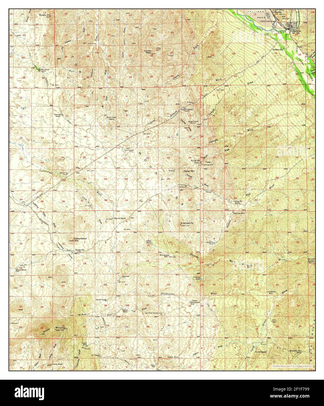 Winkelman, Arizona, map 1949, 162500, United States of America by