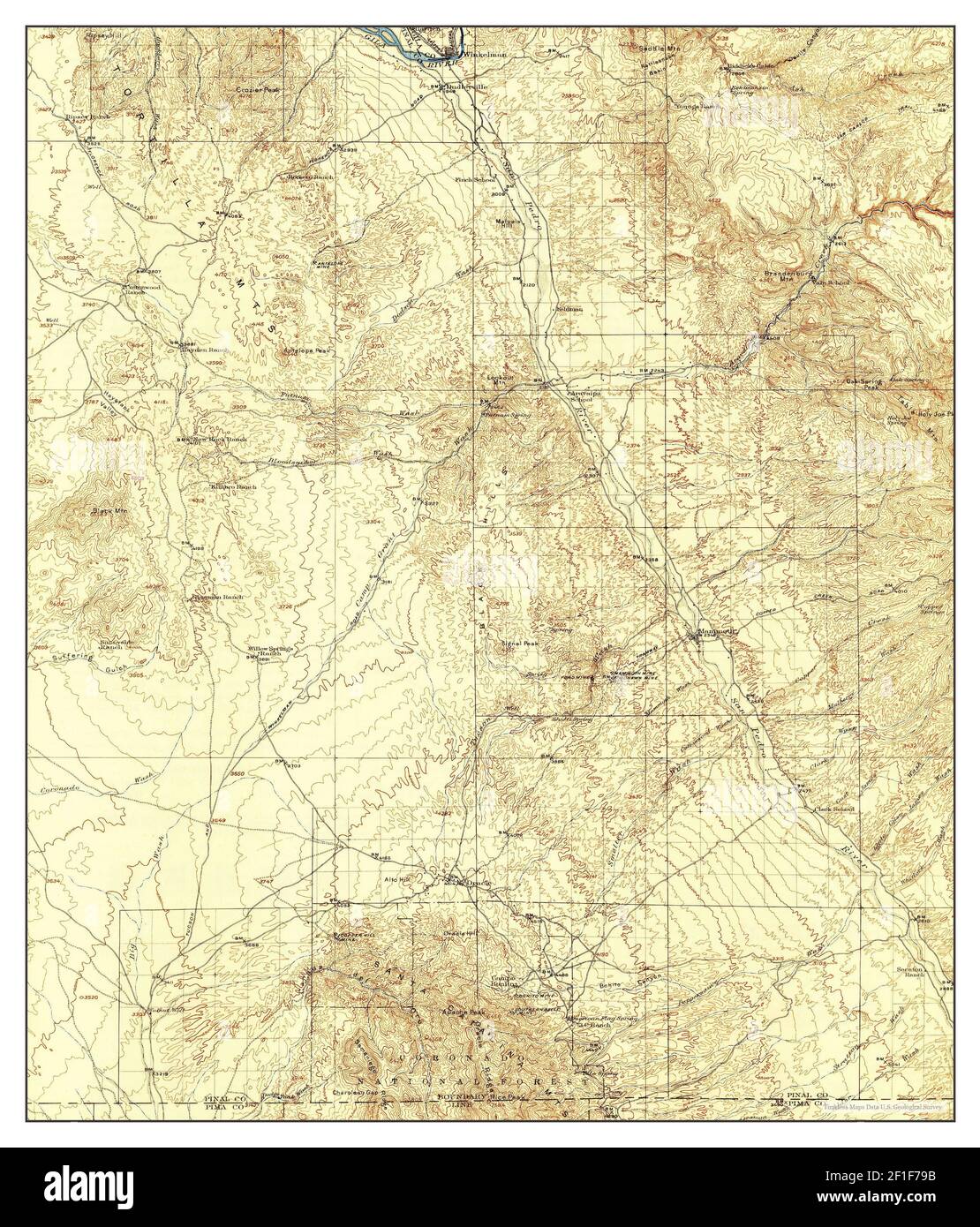 Winkelman, Arizona, map 1913, 1125000, United States of America by