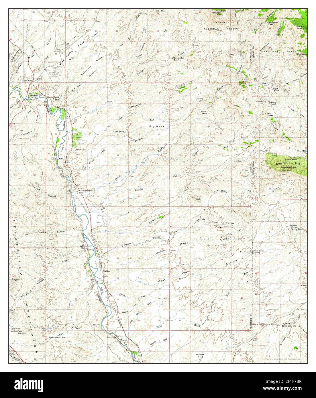 York Valley, Arizona, map 1959, 1:62500, United States of America by Timeless Maps, data U.S. Geological Survey Stock Photo