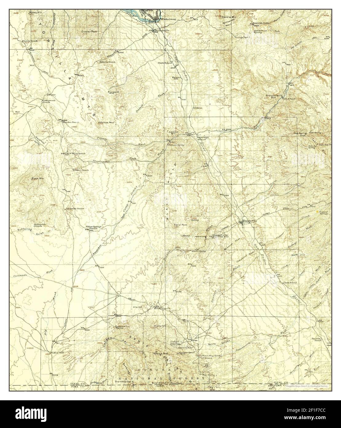 Winkelman, Arizona, map 1913, 1125000, United States of America by Timeless Maps, data U.S