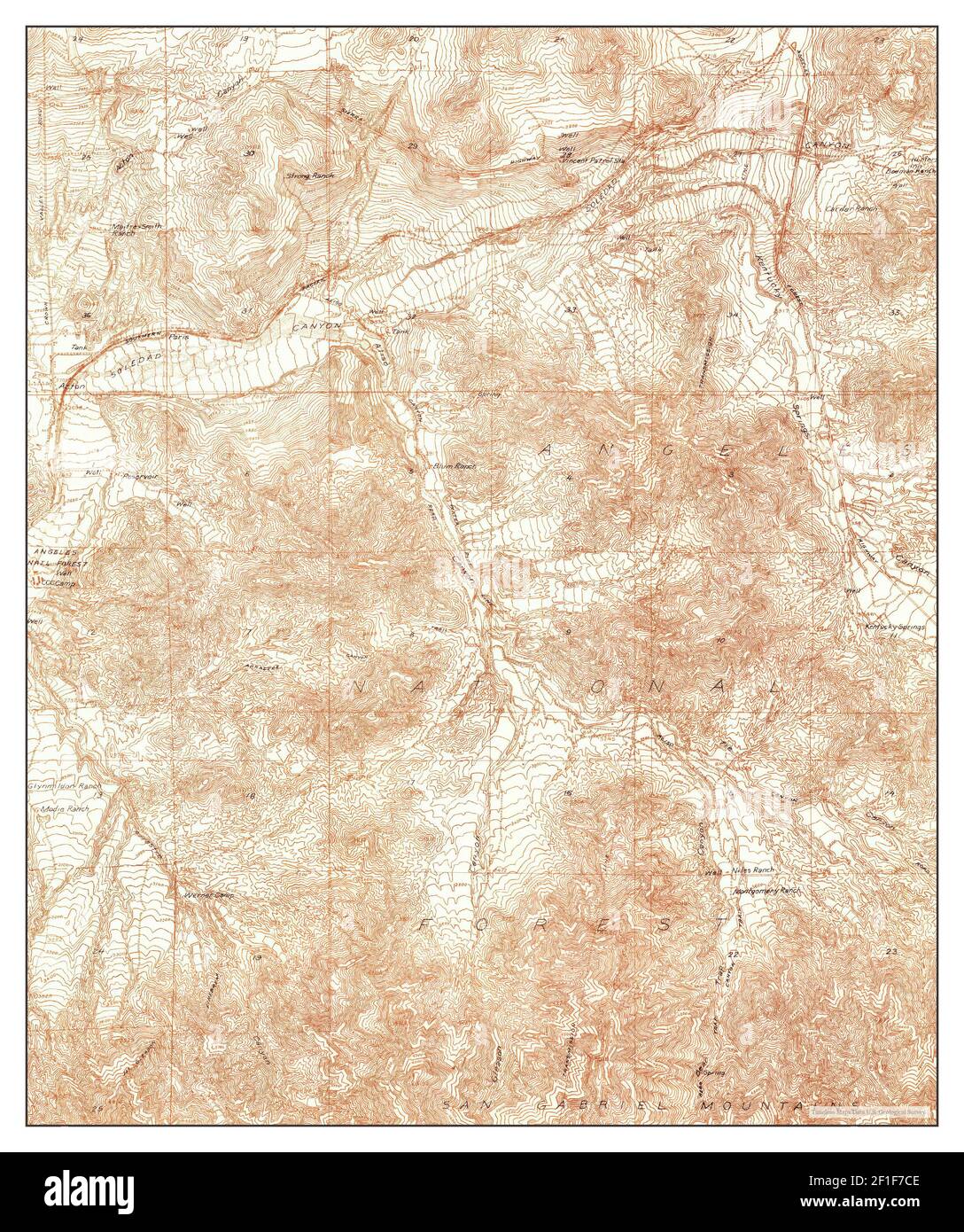 Acton, California, map 1934, 124000, United States of America by Timeless Maps, data U.S