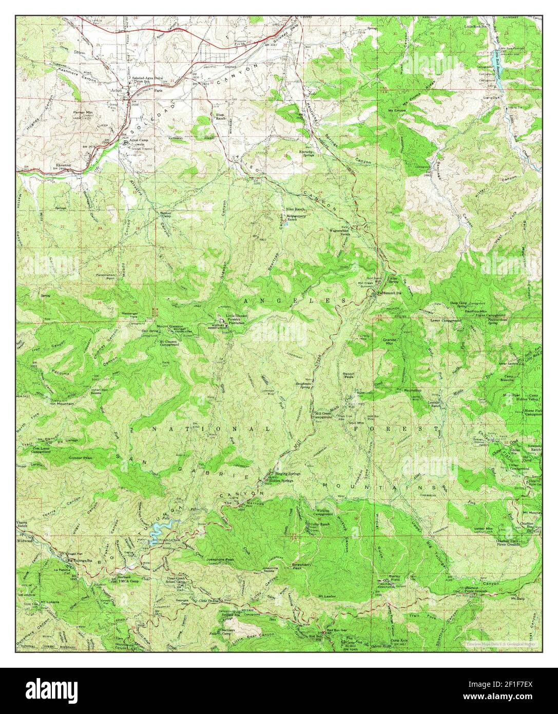 Acton, California, map 1959, 162500, United States of America by Timeless Maps, data U.S