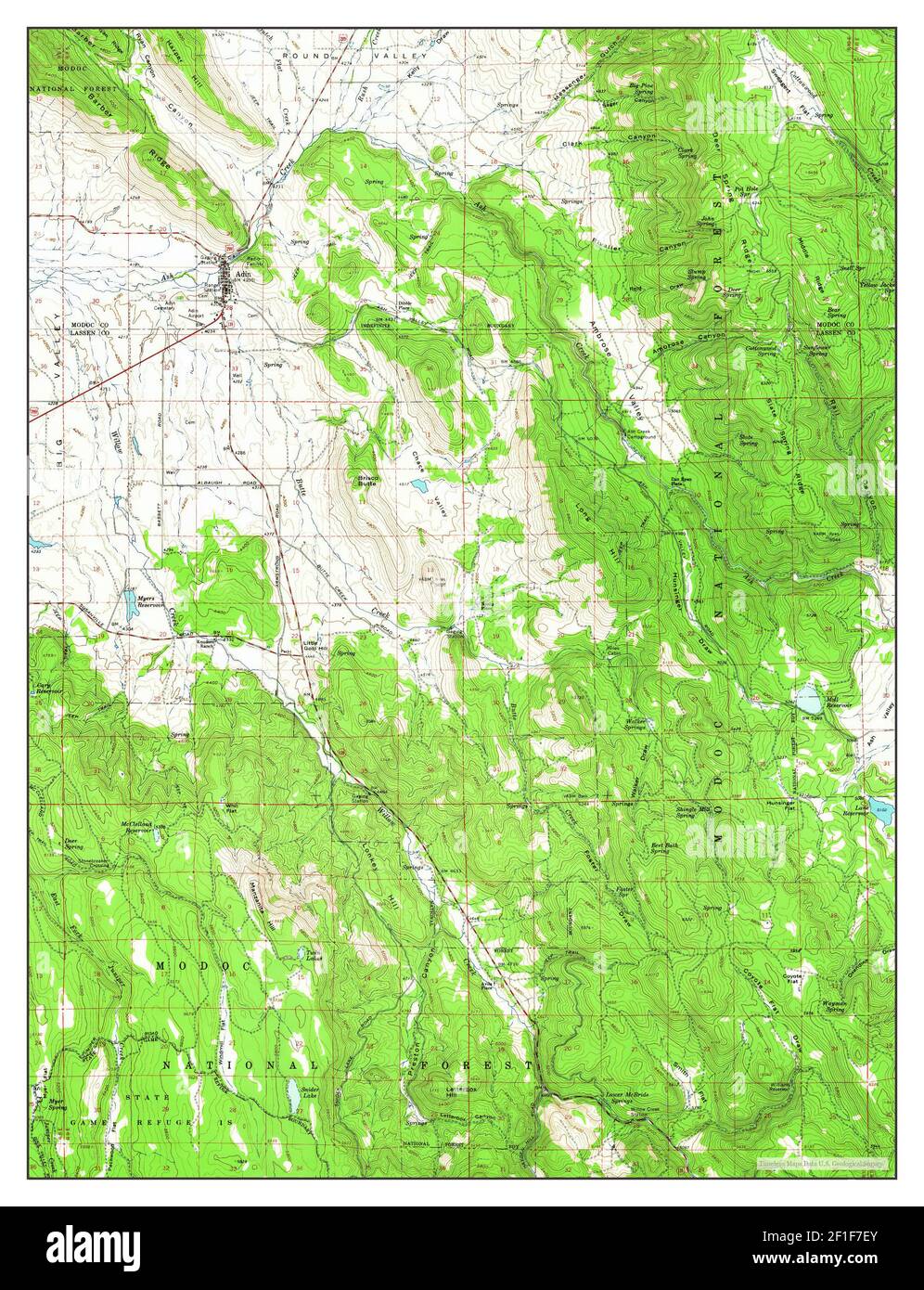 Tva Maps And Surveys Adin, California, Map 1962, 1:62500, United States Of America By Timeless  Maps, Data U.s. Geological Survey Stock Photo - Alamy