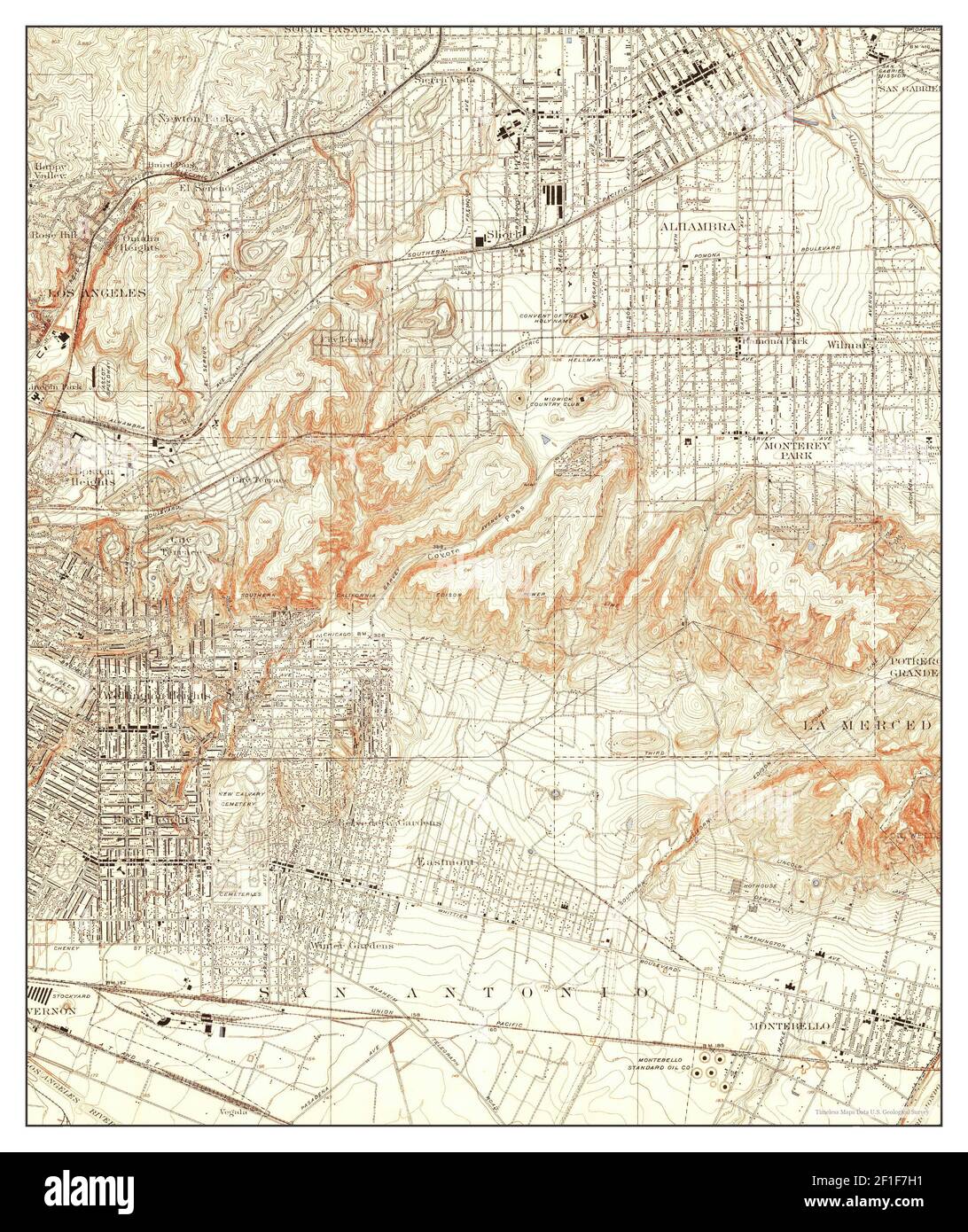 Alhambra, California, map 1926, 1:24000, United States of America by ...