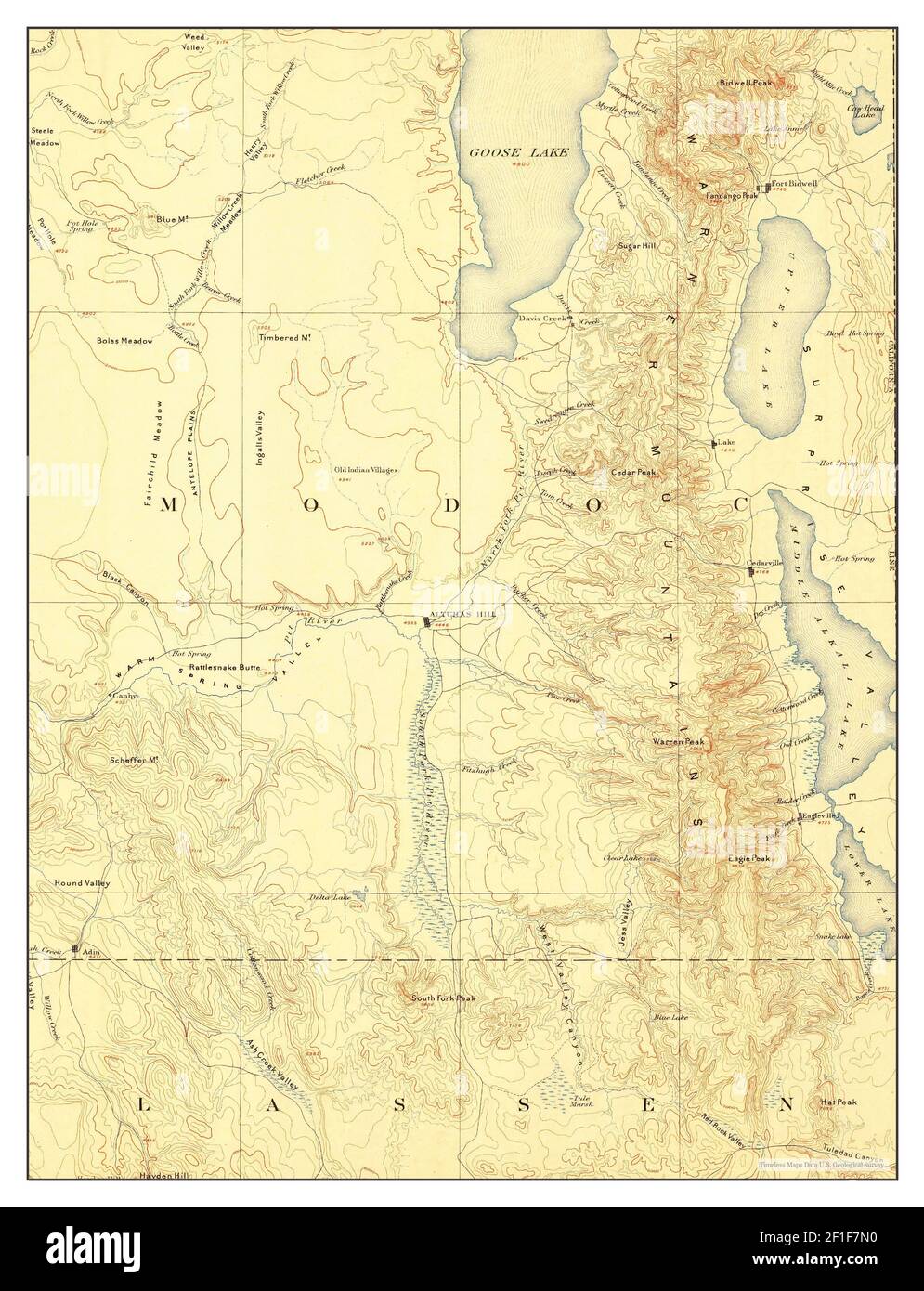 Alturas, California, map 1892, 1250000, United States of America by