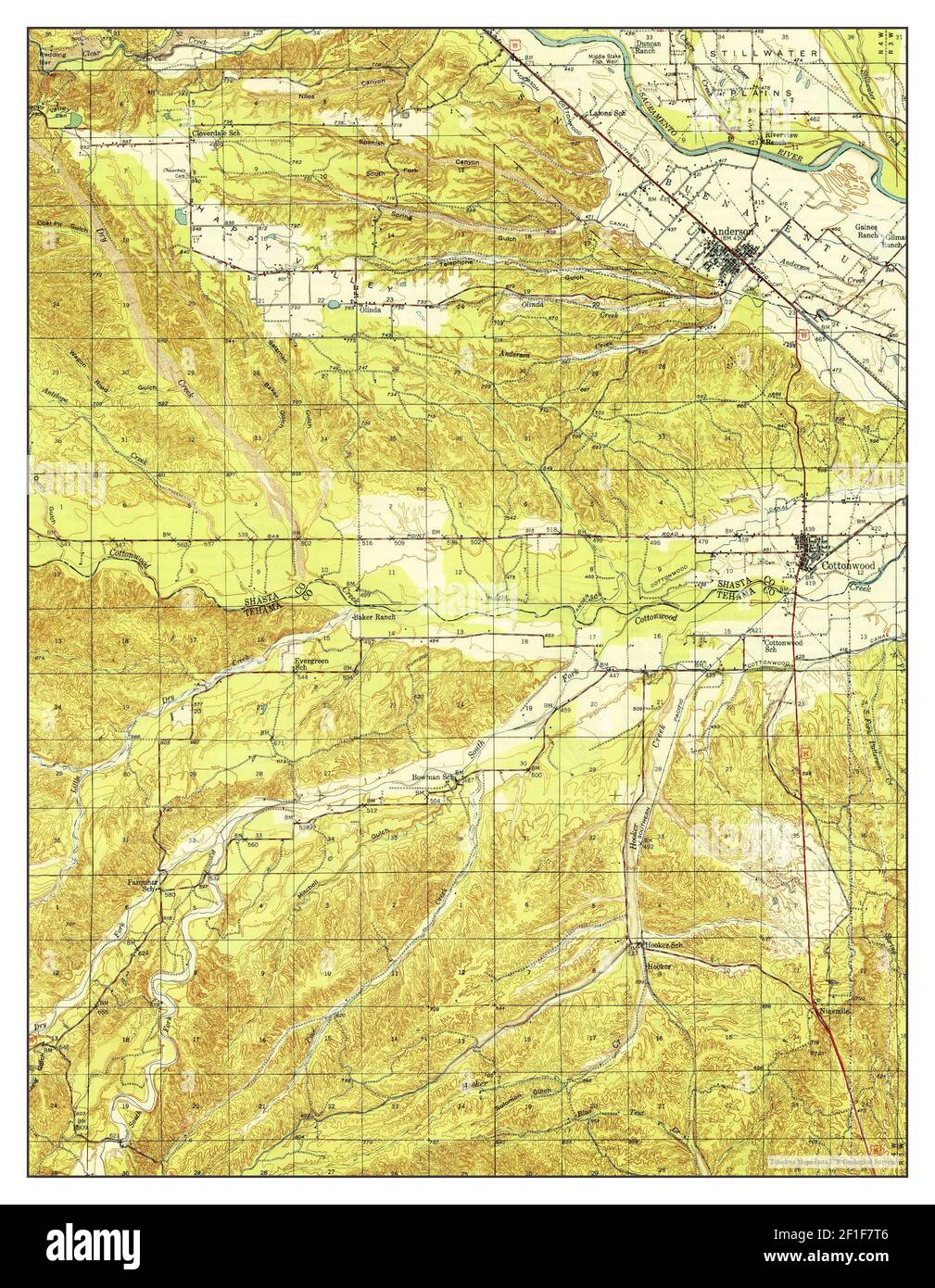 Anderson california map Cut Out Stock Images & Pictures - Alamy