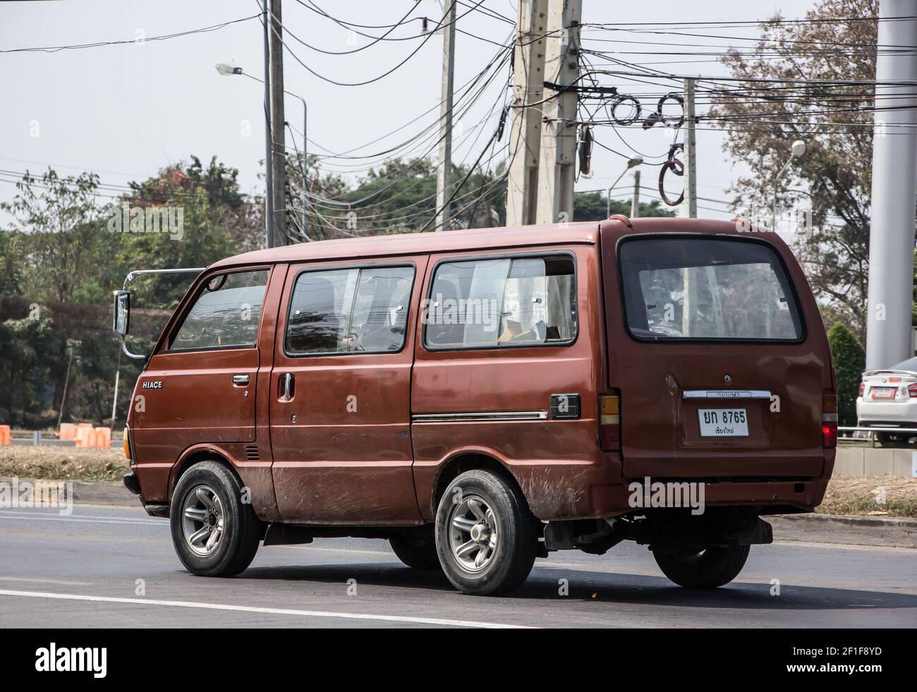 Chiangmai, Thailand - February 9 2021: Private Toyota Hiace old Van Car. On  road no.1001, 8 km from Chiangmai city Stock Photo - Alamy