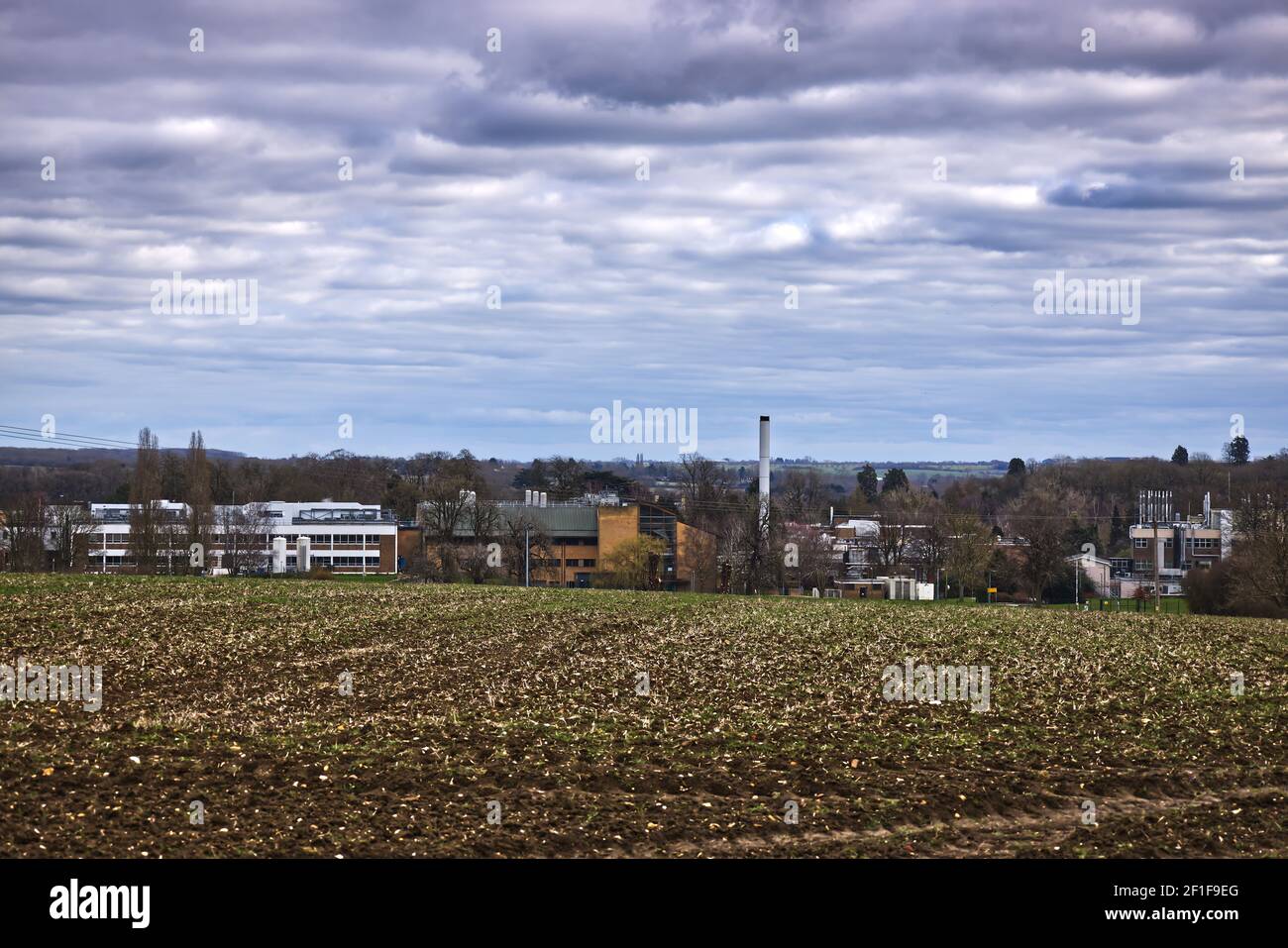 Colworth Park, nestling in farmland in the Bedfordshire countryside Stock Photo