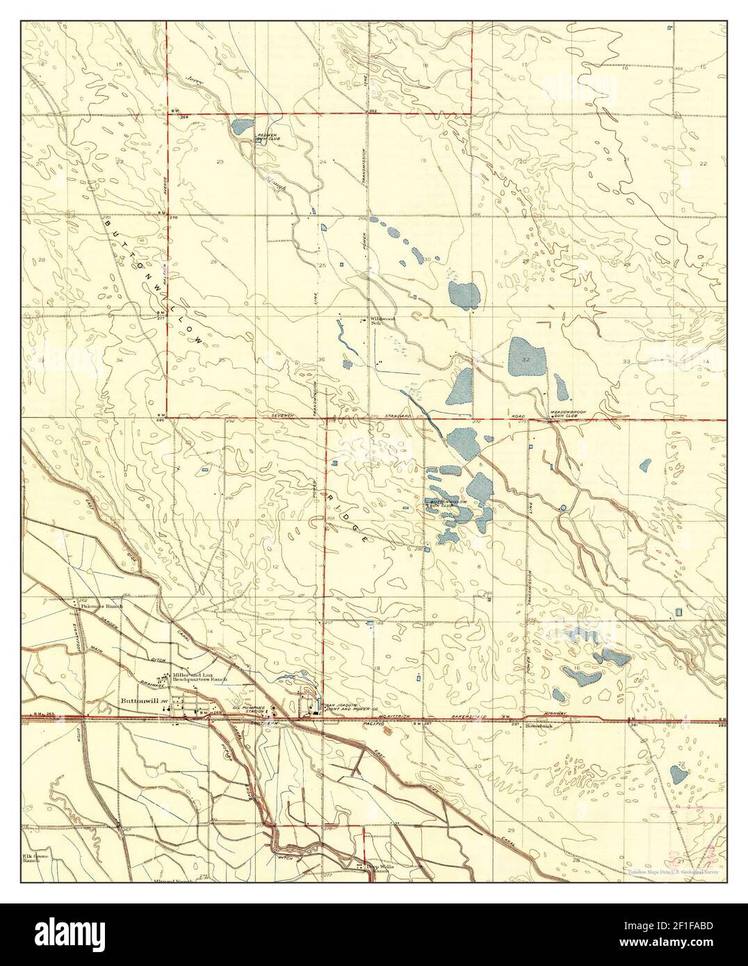 Buttonwillow, California, map 1932, 131680, United States of America