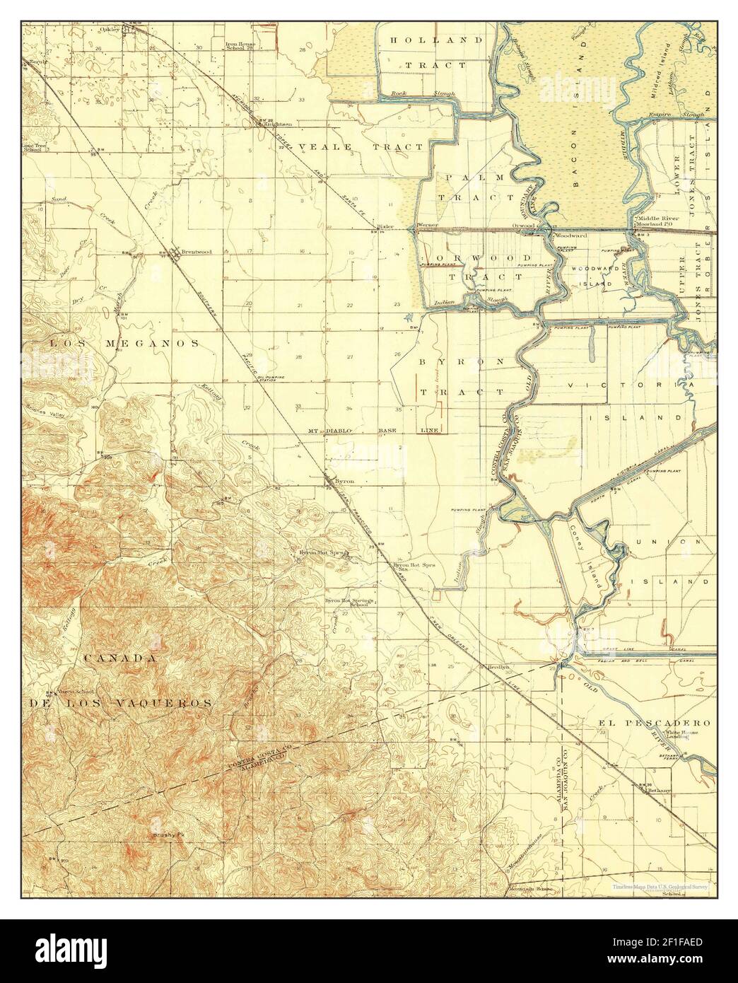 Byron, California, map 1916, 162500, United States of America by