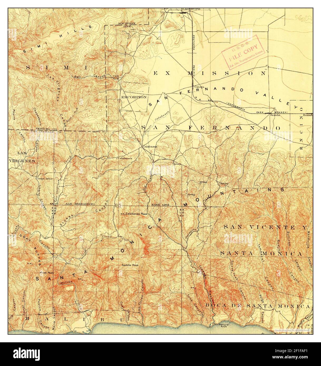 Calabasas, California, map 1903, 1:62500, United States of America by 