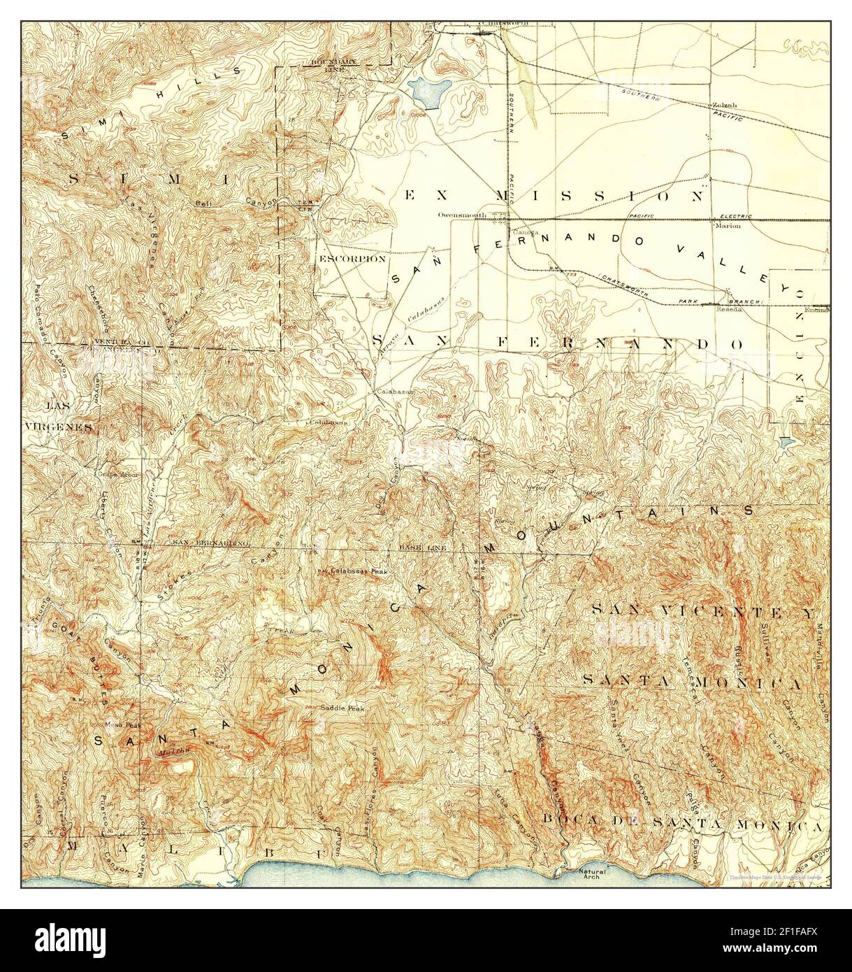 Calabasas, California, map 1903, 162500, United States of America by