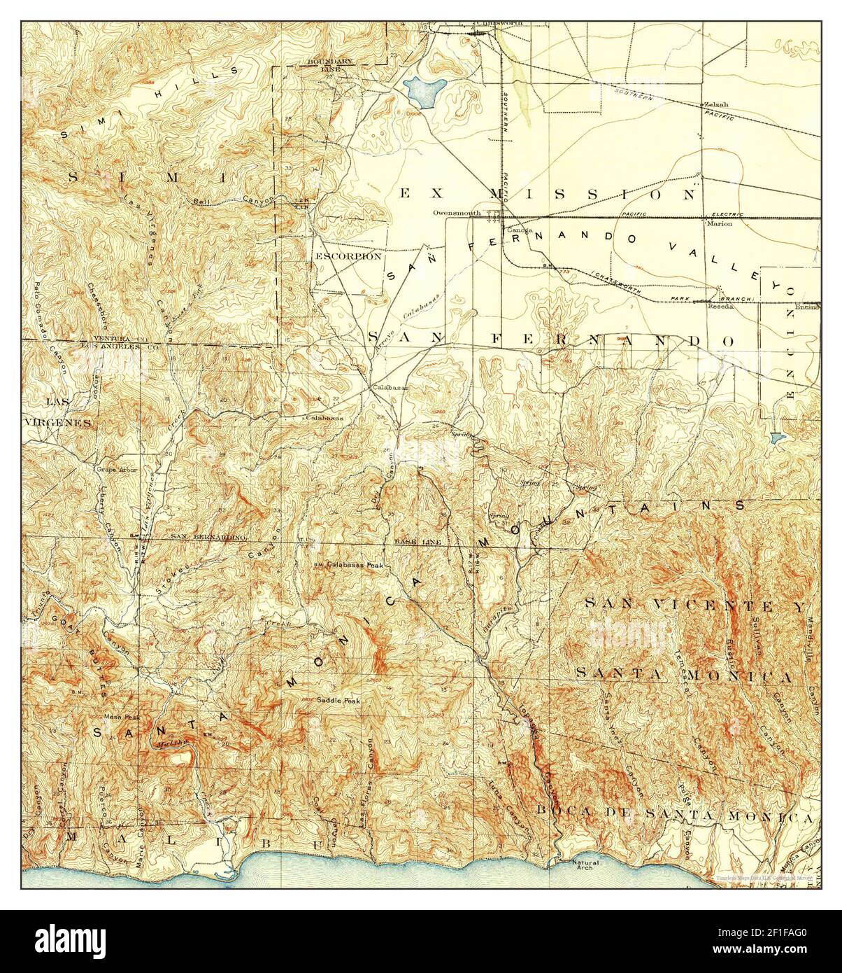 Calabasas, California, map 1903, 1:62500, United States of America by 
