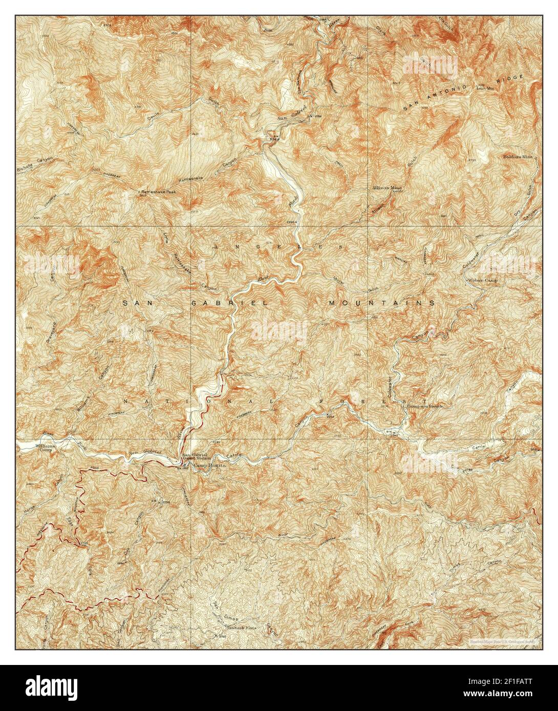 Camp Bonita, California, map 1940, 124000, United States of America by