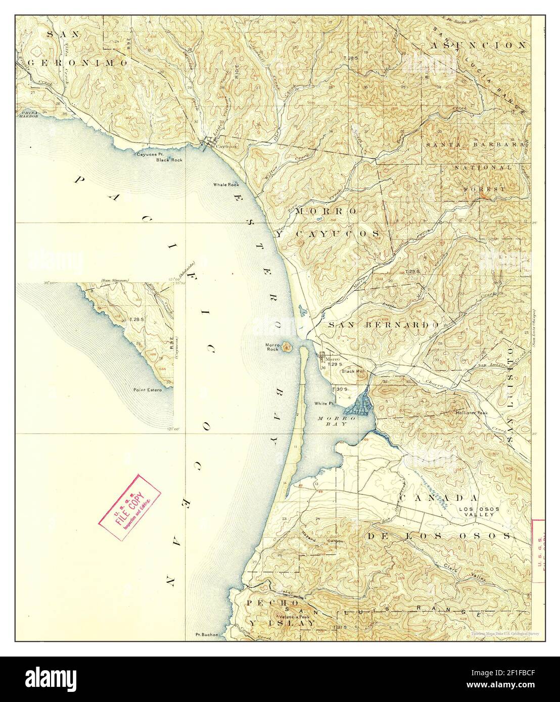Cayucos, California, map 1897, 162500, United States of America by