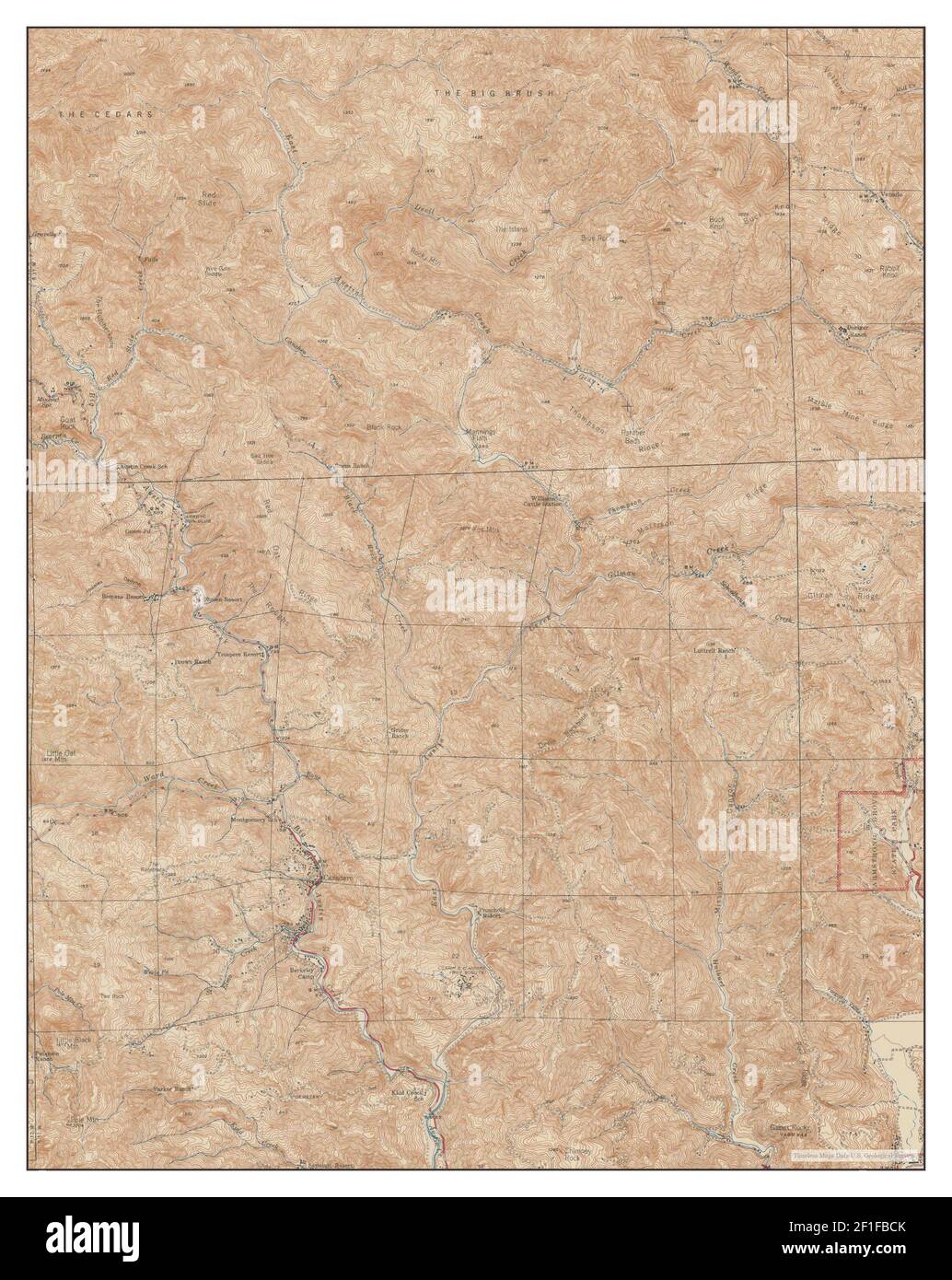 Cazadero, California, map 1945, 131680, United States of America by